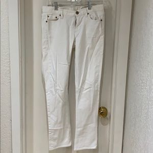 J crew Matchstick 28 short white denim